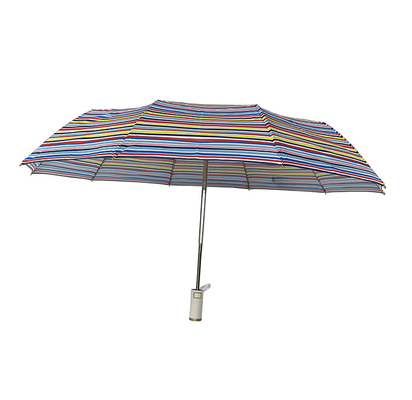 21 Inches Travel Auto Open And Close Umbrellas With Golden Frame