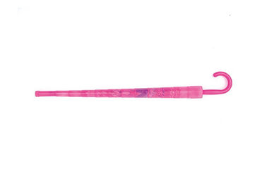 Auto Girls Kids Pink Umbrella 8mm Metal Shaft Lenght 70cm With Plastic Cup