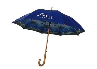 Double Layers Promotional Golf Umbrellas Automatic Heat Transfer Paper Printing Inside Layer