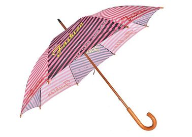 Wooden Frame Promotional Golf Umbrellas Digital Printing 23 Inches Auto Open