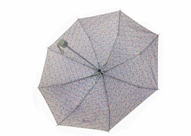 Polyester / Pongee Fabric Mini Folding Umbrella , Self Folding Umbrella