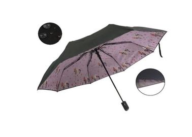 Double Canopy Folding Travel Umbrella , Auto Open Close Umbrella Full Inside Printing