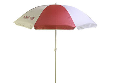 34 Inch Advertising Outdoor Beach Parasol Uv Protection Custom Made Printing