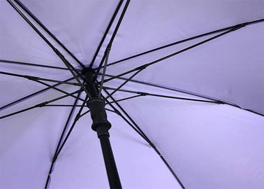 Automatic Long Shaft Purple Golf Umbrella , Windproof Golf Umbrellas 27 Inch 8 Pannels