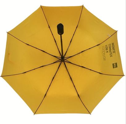 Rpet Material Auto Open Close Logo  3 Folding Umbrella