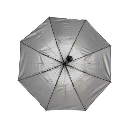 Silver Coated Diameter 98cm Manual Open 2 Foldable Umbrella
