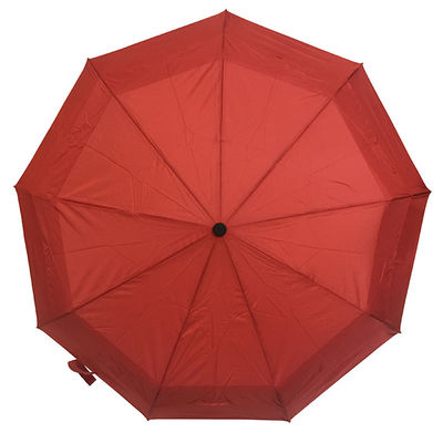 Fully-automatic Windproof Red 2 Layers Foldable  Umbrella for Amazon Ventilation