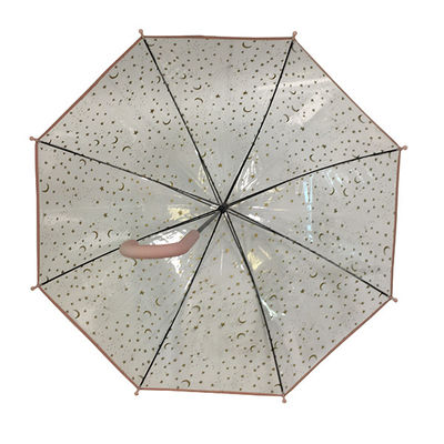 Promotional Clear POE dome transparent automatic Umbrella for wholesale