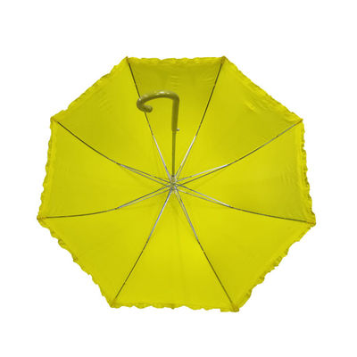 Womens Ruffle On Hem Polyester 190T Straight Umbrella