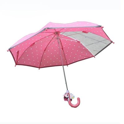 Compact Windproof Pongee Fabric Straight Umbrella Length 93.5cm