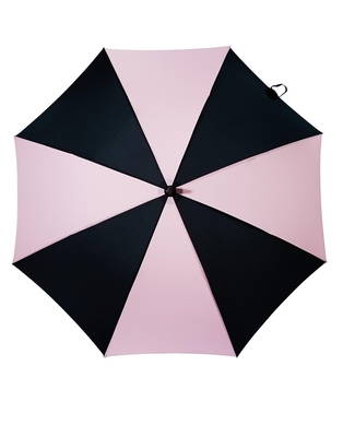 Manual Open Windproof Pongee Straight Handle Umbrella Women Design