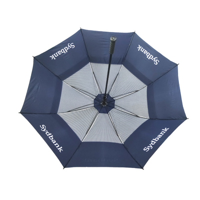 Windproof Straight Handle Fiberglass Frame Umbrella
