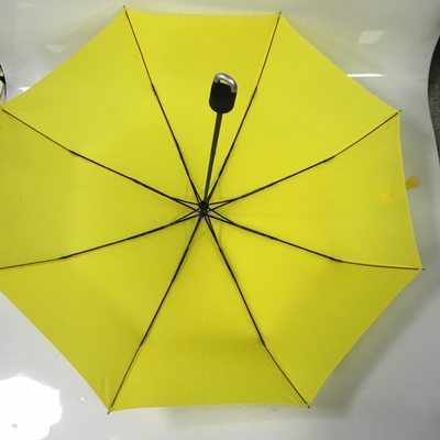 Windproof Foldable 190T Pongee fabric Lock Umbrella