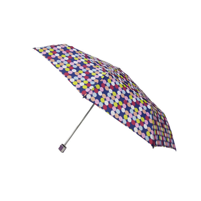 Full Color Printing Pongee 190T Mini Ladies Folding Umbrella TUV Approved