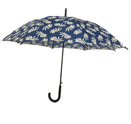 BV Certified Auto Open Long Stick Ladies Umbrella With Plastic J Handle