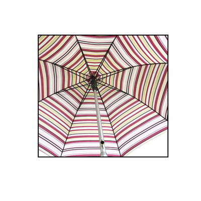 23 Inch Pongee Fabric Digital Printing Stripe Umbrella For Ladies