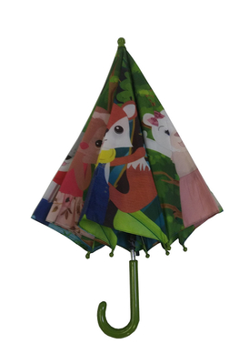 Small Metal Frame Pongee Two Layer Umbrella For Children