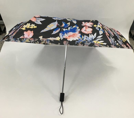 BSCI Wooden Handle Pocket Size Umbrella Diameter 93cm With Rolling Printing