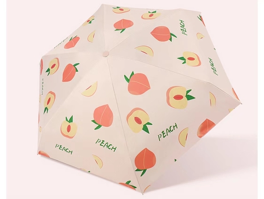 Anti UV Folding 190T Pongee Mini Capsule Umbrellas With Case
