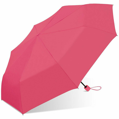 42'' ARC Mini Folding Solid Color Manual Open Umbrella