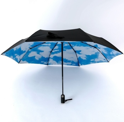95cm 190T Pongee Fabric Automatic Open Close Foldable Umbrella