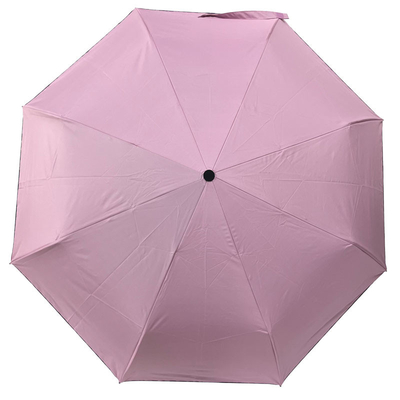 UPF 30 Auto Open Close 3 Folding Umbrella With Blacking UV Coating