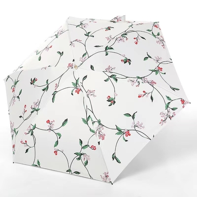 Super Mini 19 Inch 5 Fold Umbrella Ultralow Light Sunblock UV Pocket Mini Umbrella