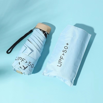 Ultra Low Light Portable 5 Foldable Umbrella Sunblock UV Small Pocket Umbrella