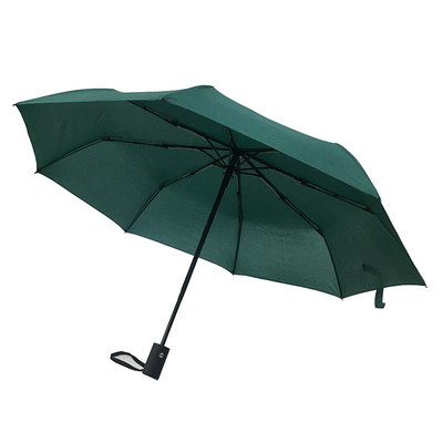 RPET Pongee Windproof Travel Umbrella Auto Open Closed Metal Frame Fiberglass Ribs