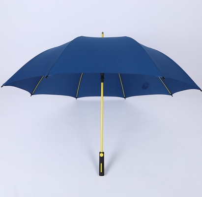 30 Inches Yellow Auto Open Golf Umbrella Fiberglass Frame