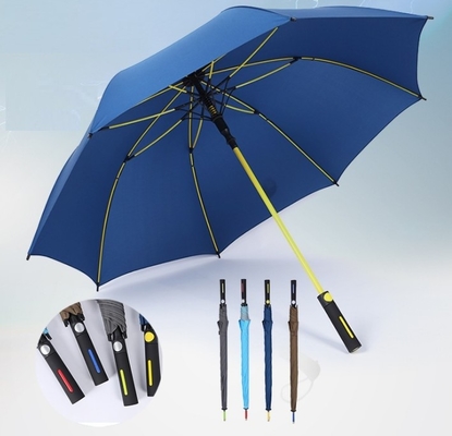 30 Inches Yellow Auto Open Golf Umbrella Fiberglass Frame