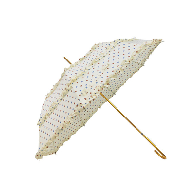 Fashion Design Ladies Umbrella With Lace Golden Frame