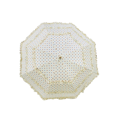 Fashion Design Ladies Umbrella With Lace Golden Frame