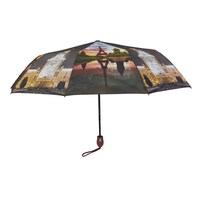 Travel Auto Open And Close Digital Printing Umbrella 21 Inches