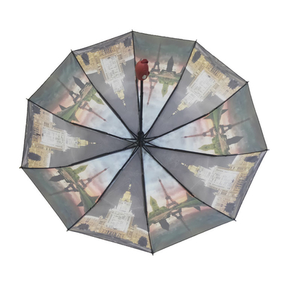 Travel Auto Open And Close Digital Printing Umbrella 21 Inches