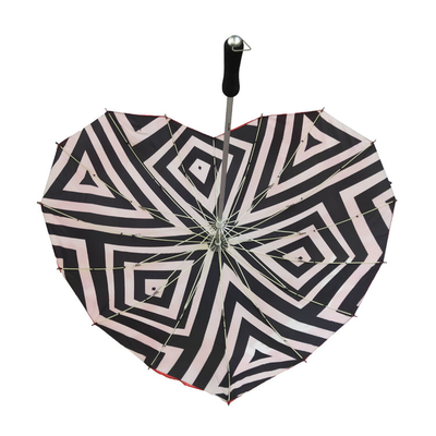 Creative Double Layer Special Heart Wedding Umbrella Custom Size Heart Shape Fiberglass Wedding Umbrella For Bride