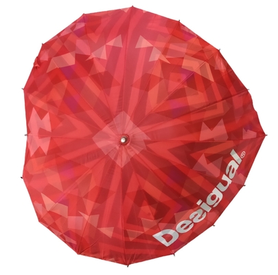 Creative Double Layer Special Heart Wedding Umbrella Custom Size Heart Shape Fiberglass Wedding Umbrella For Bride