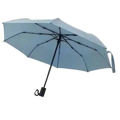 8 Ribs Semi Auto Open Umbrella Ladies Umbrella Pongee Cover
