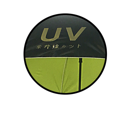 Black UV PROOF Pongee Auto Open Stick Umbrella Diameter 105cm