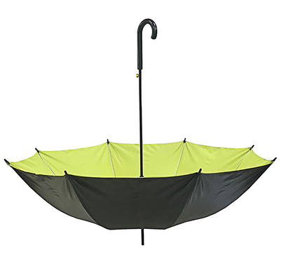Black UV PROOF Pongee Auto Open Stick Umbrella Diameter 105cm