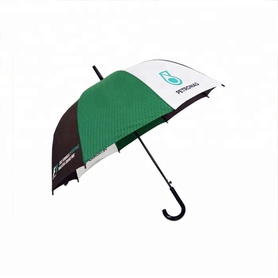 Auto Open Windproof Polyester 8-Ribbed Golf Umbrella With Ergonomic Handle