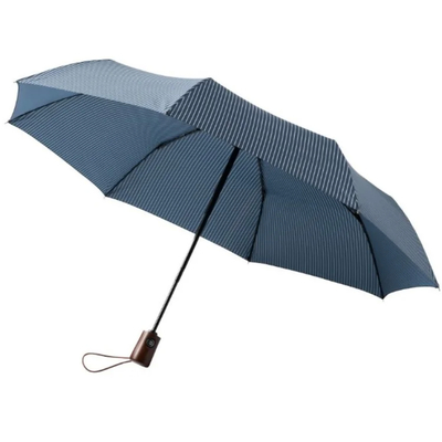 8-Rib Round Waterproof Pongee Fabric Foldable Umbrella
