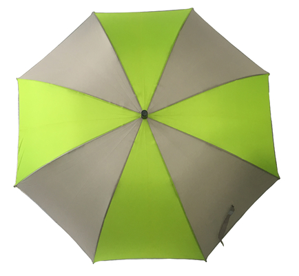 Sleek Black Straight Handle Pongee Golf Umbrella