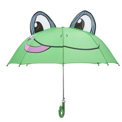 Kids Compact Umbrella with Customizable Printing Durable Polyester Pongee Fabric and Comfortable Plastic Handle