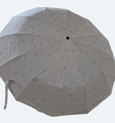 UPF 50 Auto Open / Close Pongee UV Beach Umbrella 23 Inches 12ribs Strong Windproof