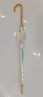 Auto Open Clear Umbrella Romantic Dream Beautiful Color Aurora Transparent Umbrella