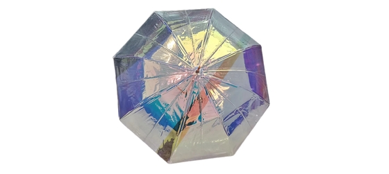 Auto Open Clear Umbrella Romantic Dream Beautiful Color Aurora Transparent Umbrella