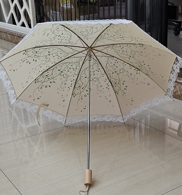 Super Lightweight 2 Folding Reverse Umbrella Satin Frame Fiberglass Ribs Manual Open 19 Inches 8 Panels