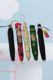Super Lightweight 2 Folding Reverse Umbrella Satin Frame Fiberglass Ribs Manual Open 19 Inches 8 Panels