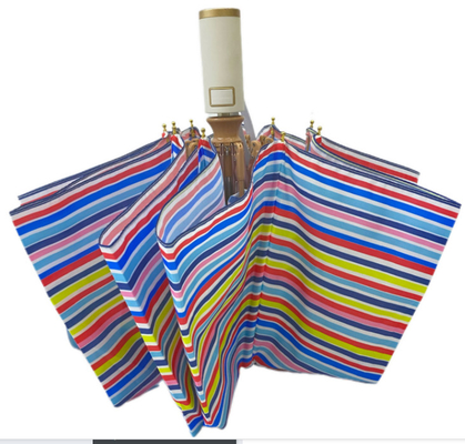 Automatic 3-Fold Compact Umbrella With Sturdy Metal Frame And Plastic Handle